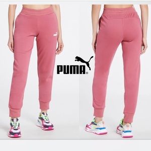 PUMA Essentials Sweatpants Mauve Mauvewood Pink Drawstring NWT